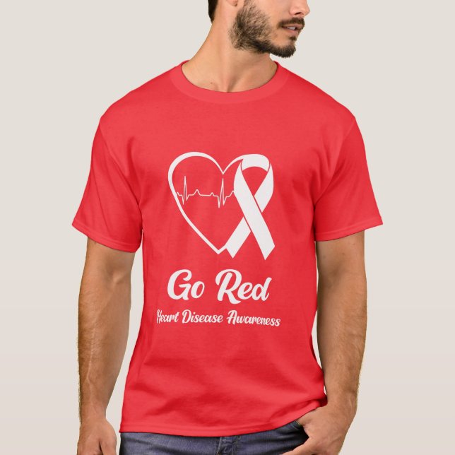 Camiseta Concienciación sobre la enfermedad cardíaca nacion (Anverso)