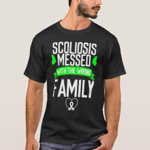 Camiseta Concienciación sobre la escoliosis con verde famil