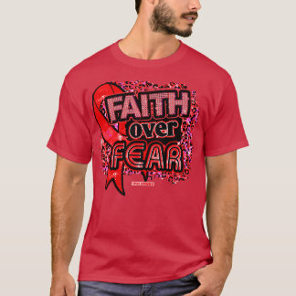Camiseta Concienciación sobre la fe de Ribbon por el miedo 