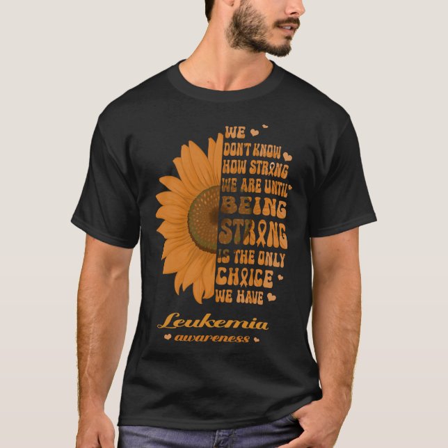 Camiseta Concienciación sobre la leucemia por el girasol es (Anverso)