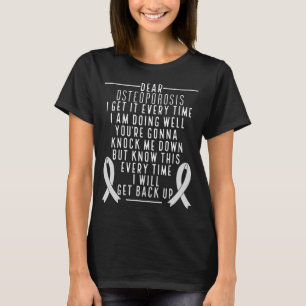 Camiseta Concienciación sobre la osteoporosis recupere la