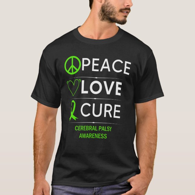 Camiseta Concienciación sobre la parálisis cerebral Paz Cur (Anverso)