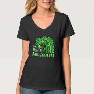 Camiseta Concienciación sobre la salud mental Arcoiris azul