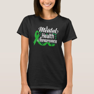 Camiseta Concienciación sobre la salud mental Cinta verde