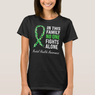 Camiseta Concienciación sobre la salud mental Cinta verde 1