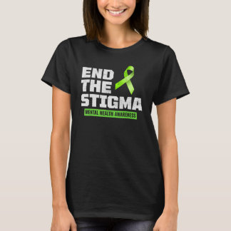 Camiseta Concienciación sobre la salud mental Cinta verde 1