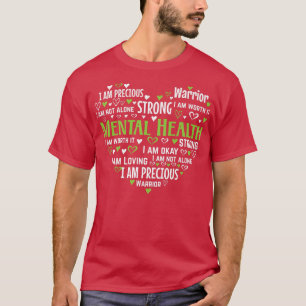 Camiseta Concienciación sobre la salud mental Corazón para