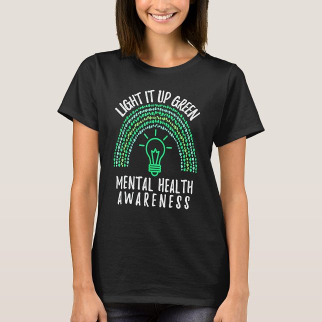 Camiseta Concienciación sobre la salud mental iluminó el Gr