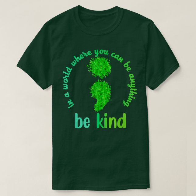 Camiseta Concienciación sobre la salud mental Tenga cuidado (Diseño del anverso)