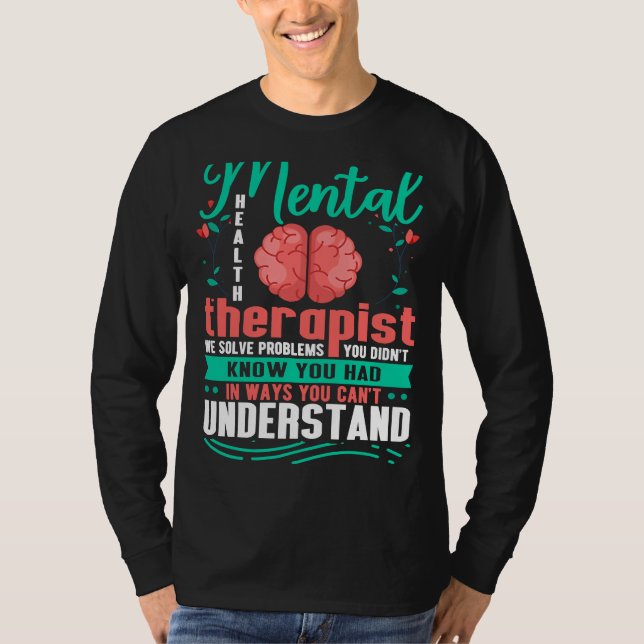 Camiseta Concienciación sobre la salud mental Terapia de la (Anverso)