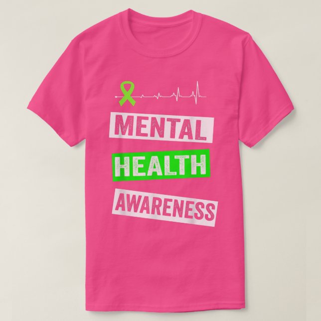 Camiseta Concienciación sobre la salud mental Vivimos Verde (Diseño del anverso)