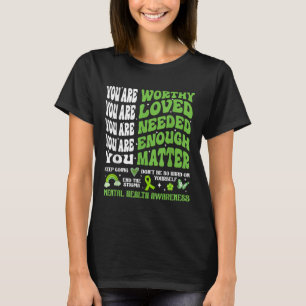 Camiseta Concienciación Sobre La Salud Mental Y Apoyo Motiv