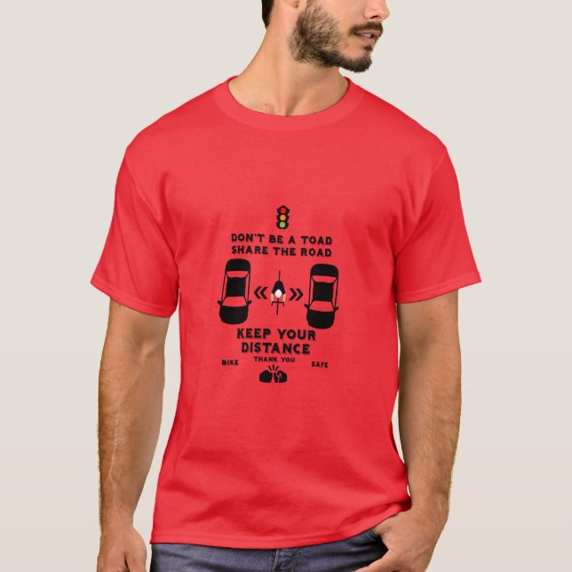 Camiseta Concienciación sobre la seguridad vial en las bici (Anverso)