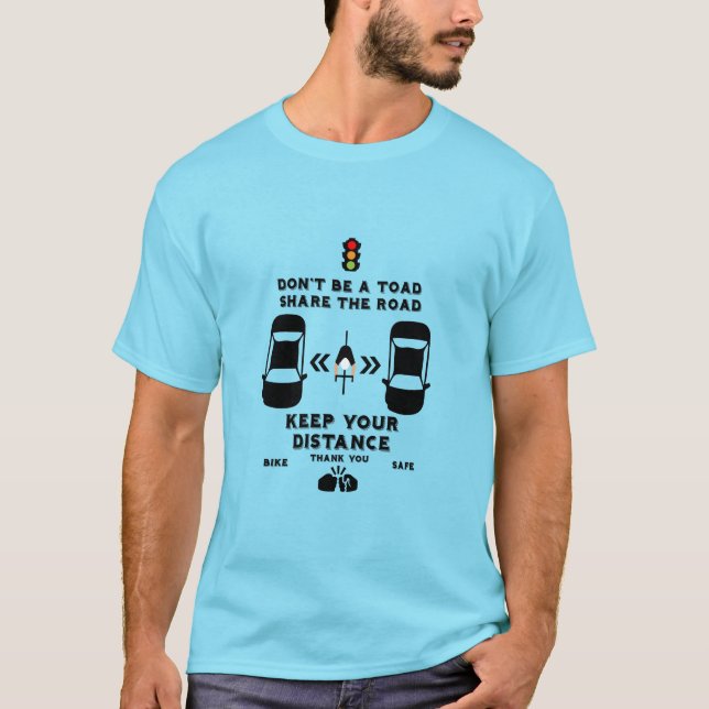 Camiseta Concienciación sobre la seguridad vial en las bici (Anverso)