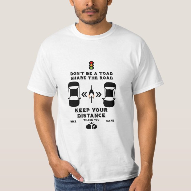 Camiseta Concienciación sobre la seguridad vial en las bici (Anverso)