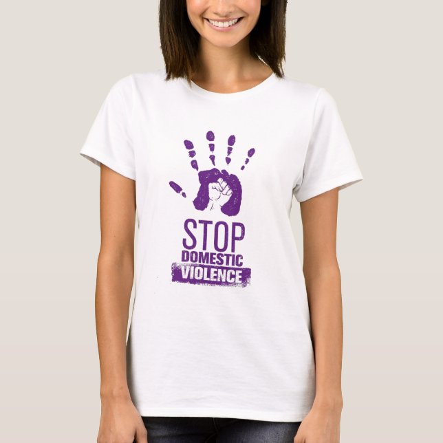 Camiseta Concienciación sobre la violencia doméstica (Anverso)