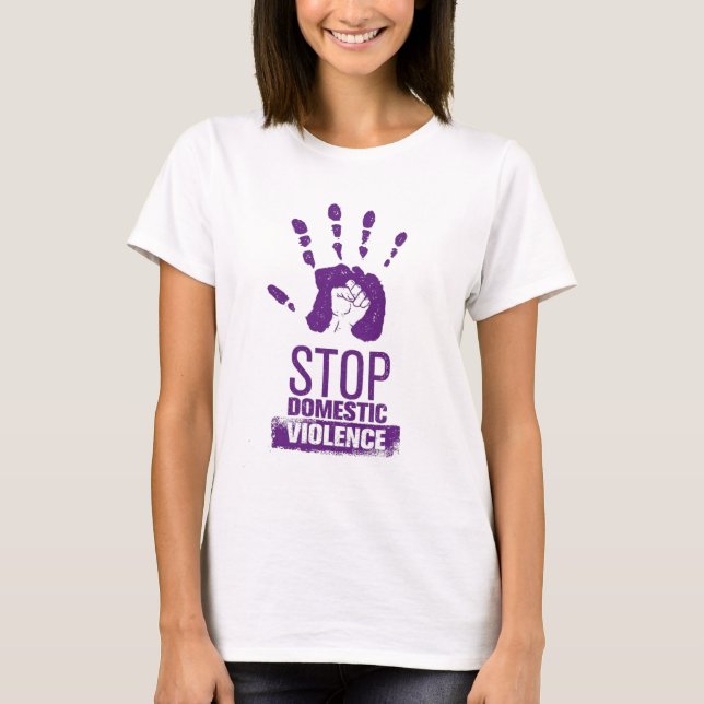 Camiseta Concienciación sobre la violencia doméstica (Anverso)