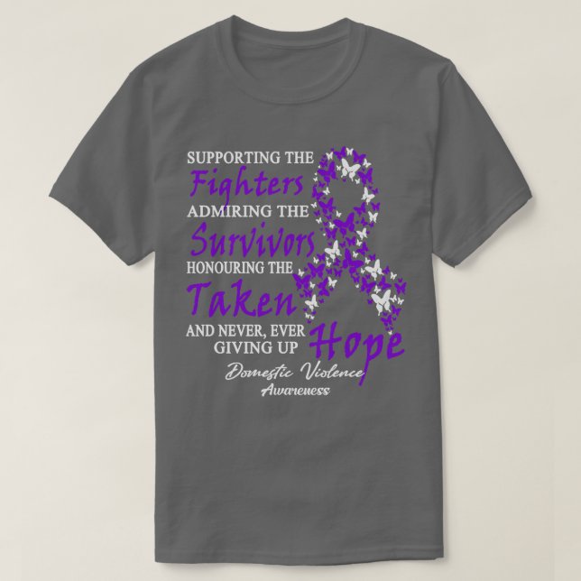 Camiseta Concienciación sobre la violencia doméstica en apo (Diseño del anverso)