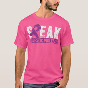 Camiseta Concienciación sobre la violencia doméstica Púrpur