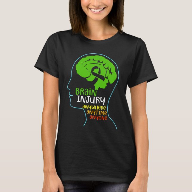 Camiseta Concienciación sobre lesiones cerebrales TBI en cu (Anverso)