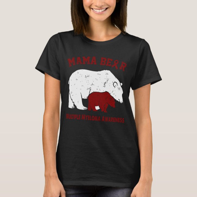 Camiseta Concienciación sobre MIELOMA MÚLTIPLE de Mama Bear (Anverso)