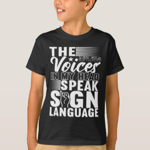 Camiseta Concienciación sorda en el lenguaje de Rótulo 5
