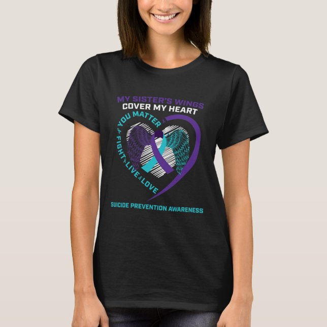Camiseta Concienciación suicida Hermana Amar la Prevención 