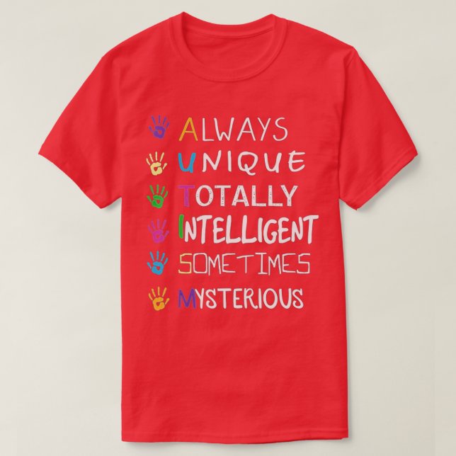 Camiseta CONCIENCIAS AUTISTAS Apoyan el autismo de los niño (Diseño del anverso)
