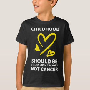 Camiseta Concientización sobre el cáncer infantil Crayones