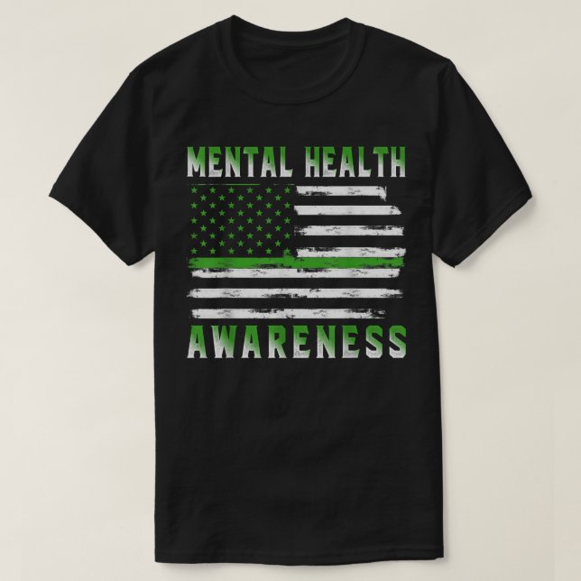Camiseta Concientización sobre la salud mental bandera de E (Diseño del anverso)