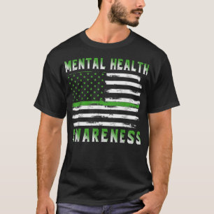 Camiseta Concientización sobre la salud mental bandera de E