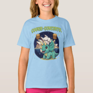 Camiseta Concierto de Galletas Chef Triceratops Lindo en la