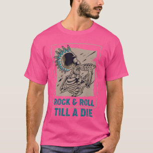 Camiseta Concierto de Rock Punk Skeleton Rock Roll Till A D