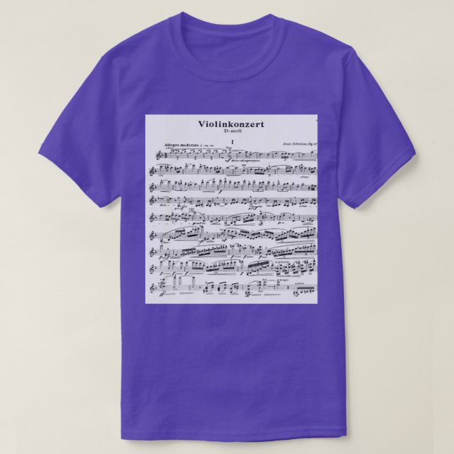 Camiseta Concierto de violín de Sibelius Long (Diseño del anverso)