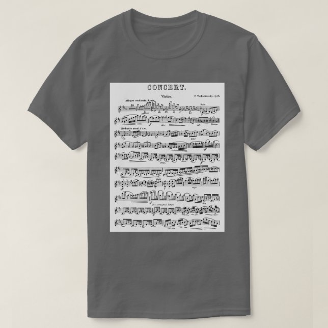 Camiseta Concierto de violín de Tchaikovsky (Diseño del anverso)