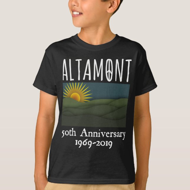 Camiseta Concierto libre de altamont Speedway 1969 (Anverso)