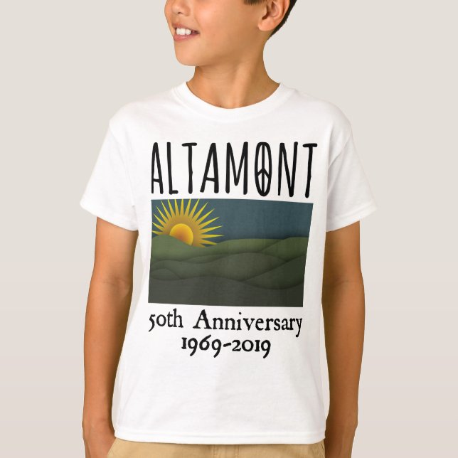 Camiseta Concierto libre de altamont Speedway 1969 (Anverso)