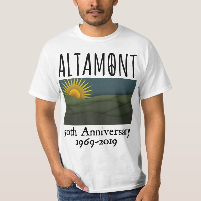Camiseta Concierto libre de altamont Speedway 1969 (Anverso)