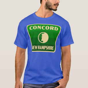 Camiseta Concord New Hampshire Retro Badge Green