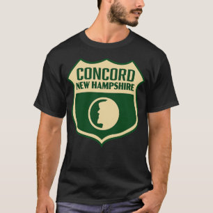 Camiseta Concord New Hampshire Retro Shield Tan