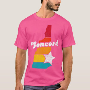 Camiseta Concord New Hampshire Vintage Distresres Souvenir
