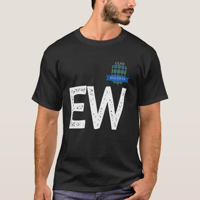Camiseta Concordancia de familia Clan MacEwen E y W (Anverso)