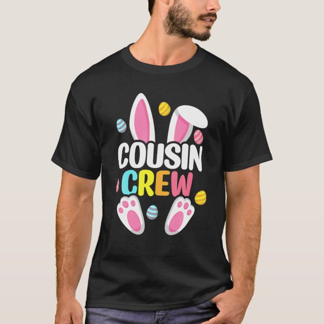 Camiseta Concordancia de la familia de conejitos de Pascua  (Anverso)