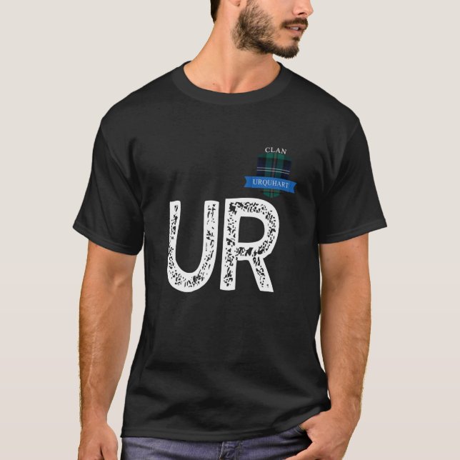 Camiseta Concordancia entre la letra U del clan Urquhart U  (Anverso)