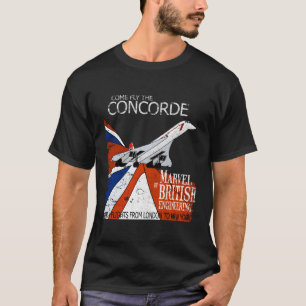 Camiseta Concorde Supersic Retro Vintage British Aircraft