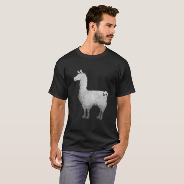 Camiseta concreta de la llama (Anverso completo)