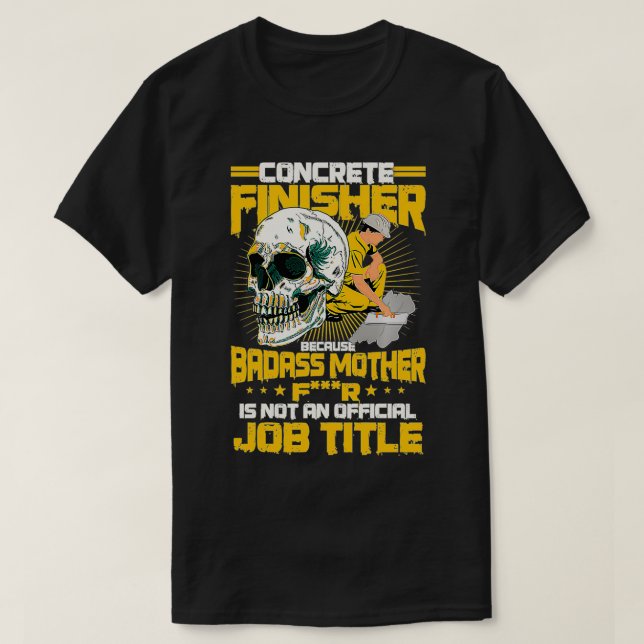 Camiseta Concrete Finisher Design On Back Of Clothing Pullo (Diseño del anverso)