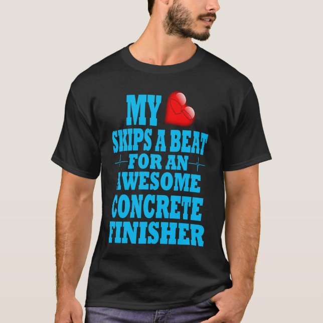 Camiseta Concrete Finisher Valentines Cement Worker Job Lov (Anverso)