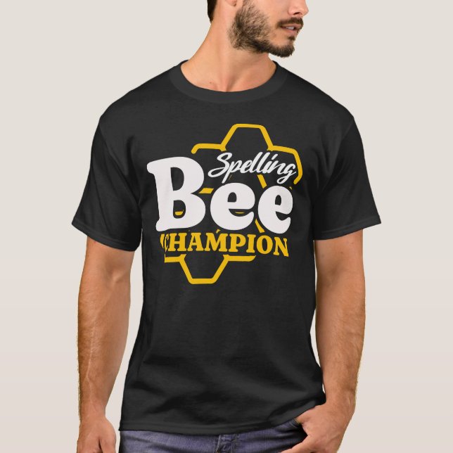 Camiseta Concurso de deletreo de campeones de abeja ortográ (Anverso)