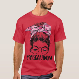 Camiseta Concurso de desordenado Bun Hair Mamá Feliz Día de
